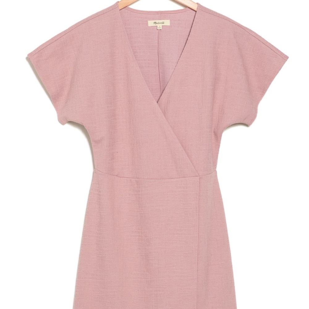 Madewell Cross-Front Flutter Sleeve Mini Dress SZ L